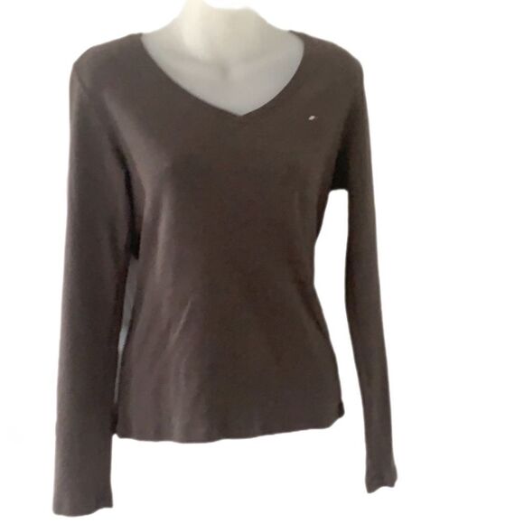 Tommy Hilfiger brown long sleeve shirt, M - Picture 2 of 6